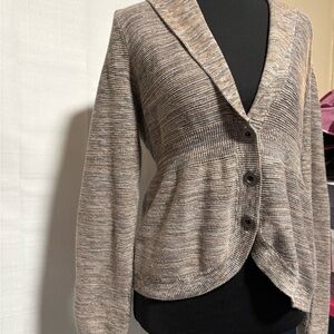 M Croft & Barrow Tan Button-Up CardiganLapels/Button Up #academia,#sophisticated